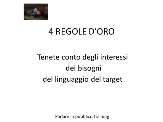 4 regole d'oro per il Public Speaking, abilità in...