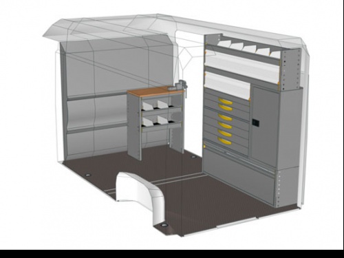 Modello di officina mobile Store Van per l'installazione di pompe di benzina