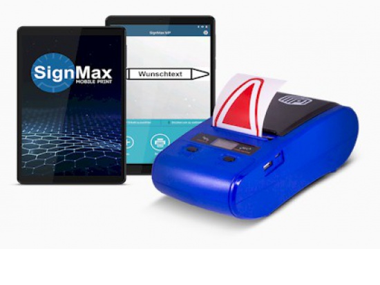 LabelMax MP1: Set completo con Tablet + S. SignMax v.10 "Accendi, Digita e Stampa"