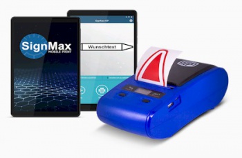 LabelMax MP1: Set completo con Tablet + S. SignMax v.10 "Accendi, Digita e Stampa"